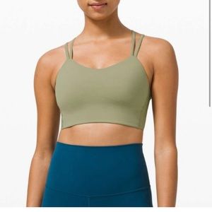 LuluLemon Like a Cloud Ribbed Sports Bra (Light Support) Green Size US 4